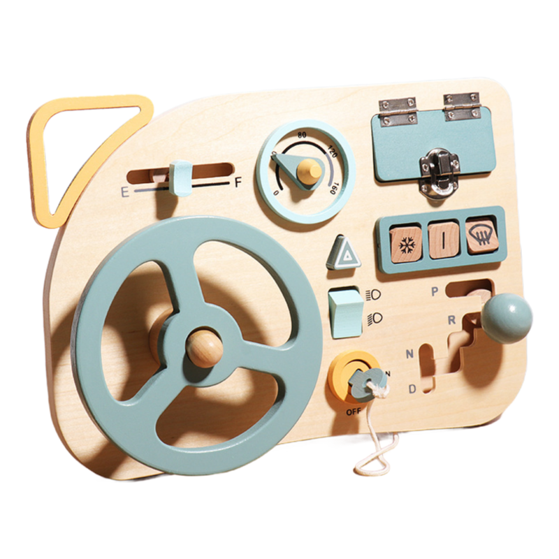 Montessori Wooden Pretend Play Driving Toy for Kids - Safe & Educational Beech Wood Toy