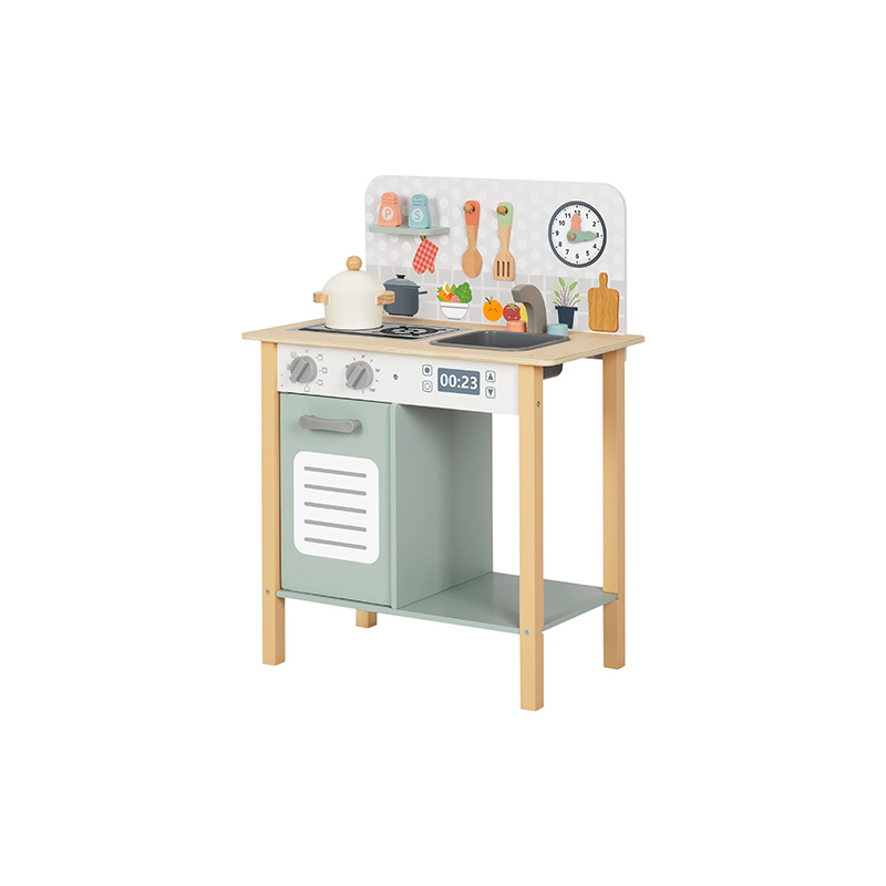 Premium Wooden Pretend Play Kitchen Toy Set - Safe Cooking & Boiling Playset for Kids