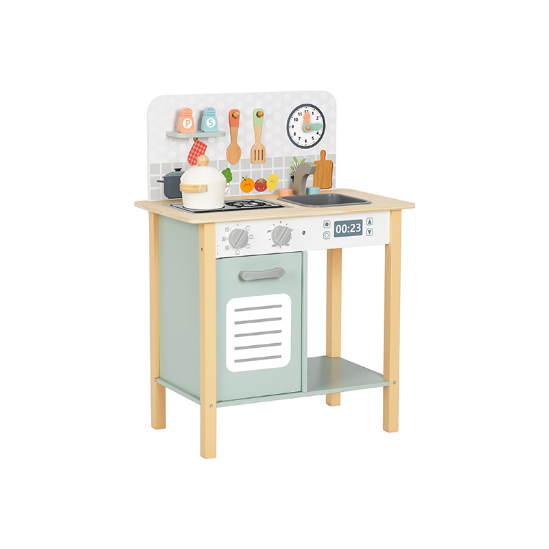 Premium Wooden Pretend Play Kitchen Toy Set - Safe Cooking & Boiling Playset for Kids