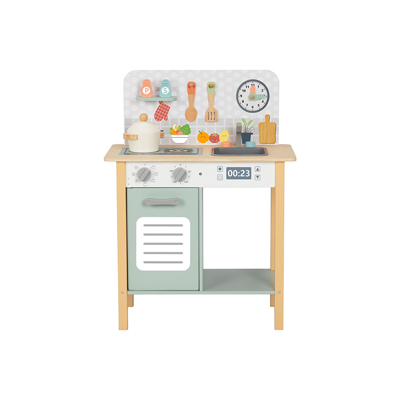 Premium Wooden Pretend Play Kitchen Toy Set - Safe Cooking & Boiling Playset for Kids