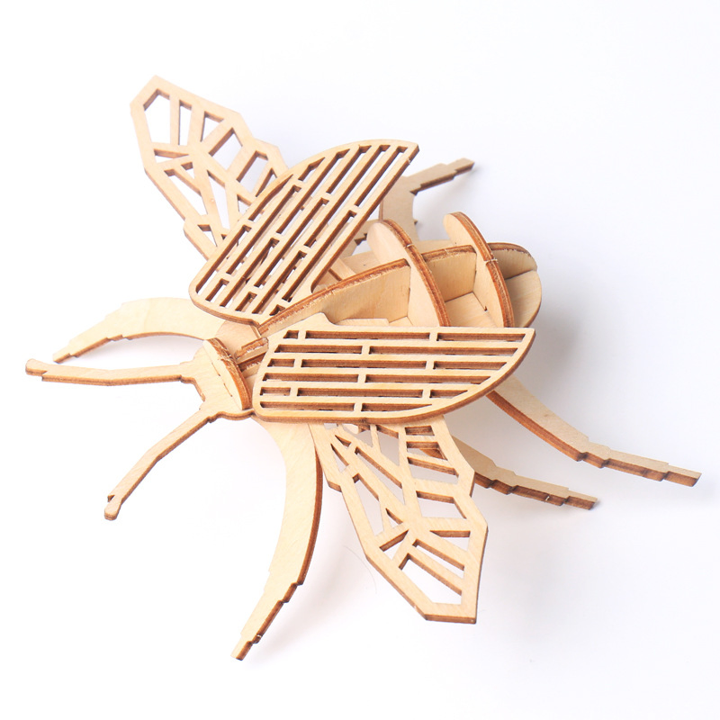 Wooden DIY Jigsaw Animal Insect Puzzle - Montessori Early Learning Educational Toy for Kids