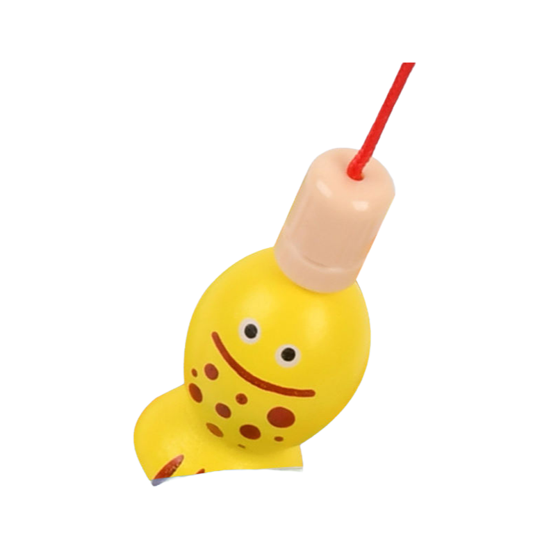 Wooden Cartoon Dinosaur Magnetic Fishing Game Toy for Kids - Color Cognition Sensory Learning Educational Toy