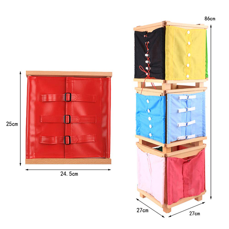 Montessori Wooden Lacing Dressing Frame - Educational Toys for Toddlers & Kids