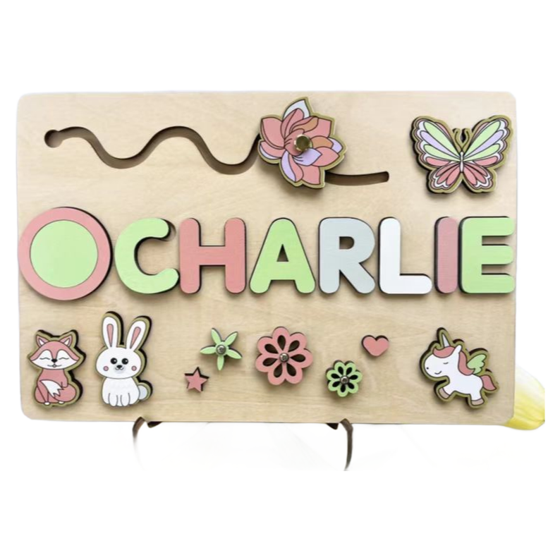 Premium Wooden Name Puzzle Toy for Kids - Educational Learning Gift for 3-8 Year Olds