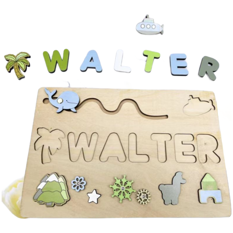 Premium Wooden Name Puzzle Toy for Kids - Educational Learning Gift for 3-8 Year Olds