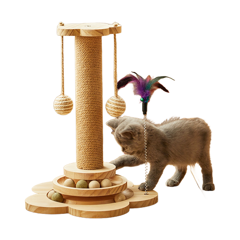 OEM/ODM Customized Wooden Cat Toys with Screen Print/Hot Stamp Options
