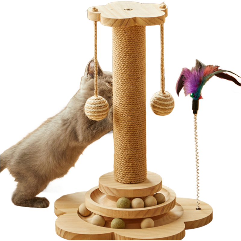 OEM/ODM Customized Wooden Cat Toys with Screen Print/Hot Stamp Options