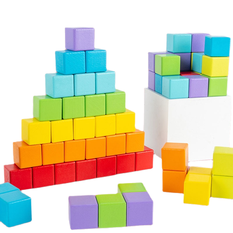 High Quality Wooden Building Blocks Puzzle Cube for Recreation and Promotion