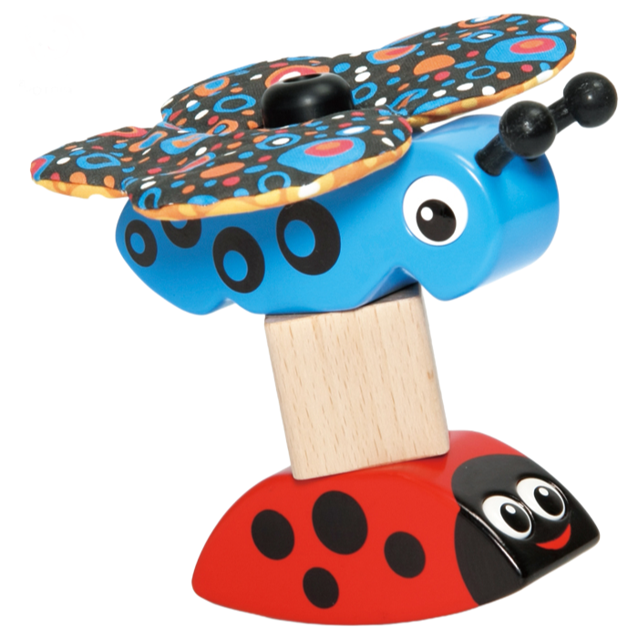 Custom European Style Pure Wooden Bee Toy for Early Childhood Development