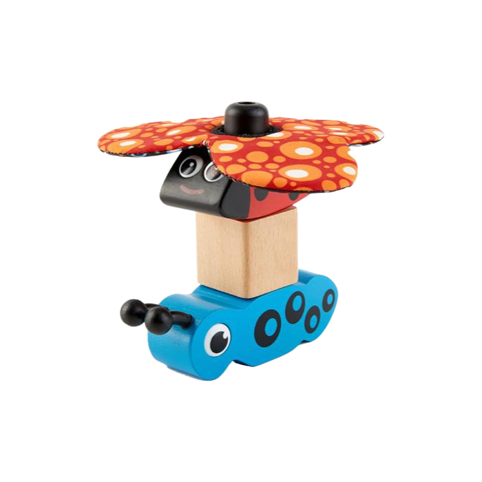 Custom European Style Pure Wooden Bee Toy for Early Childhood Development