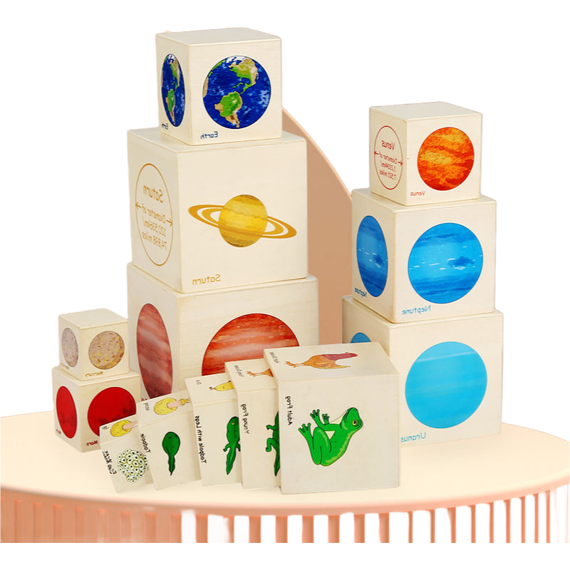 Wholesale Wooden Nesting and Stacking Blocks Toy Set with EN71 and CE Certification