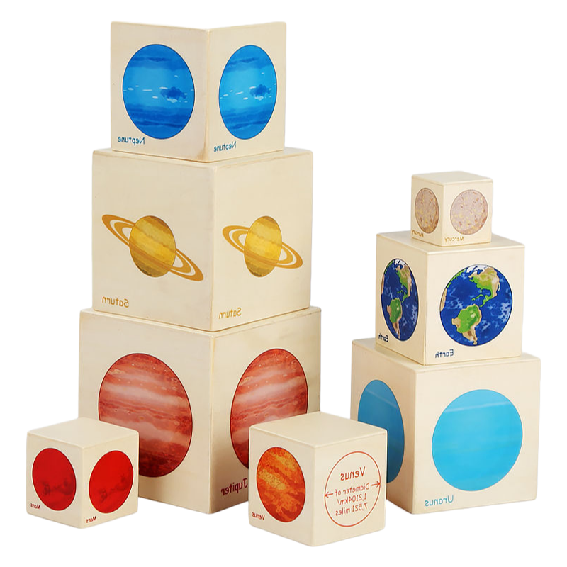 Wholesale Wooden Nesting and Stacking Blocks Toy Set with EN71 and CE Certification