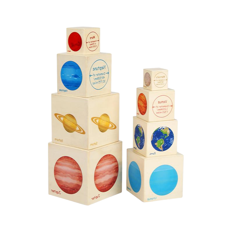 Wholesale Wooden Nesting and Stacking Blocks Toy Set with EN71 and CE Certification