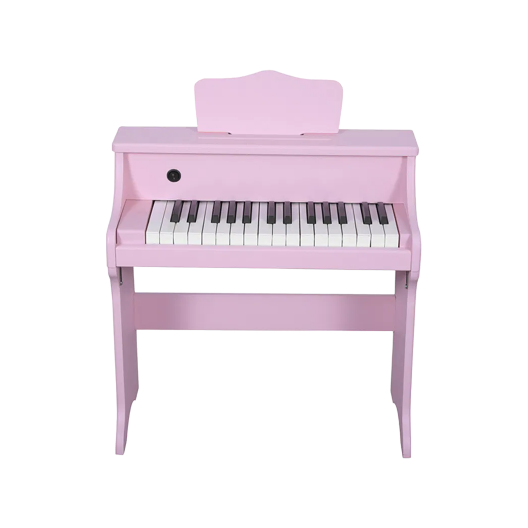 Customizable Black/White/Pink Children's Learning Piano Keyboard Instrument