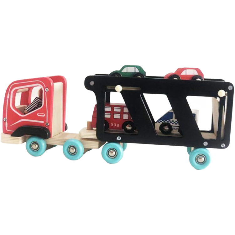 High Quality Wooden Double Deck Transport Car Toy For Kids - Safe & Educational Z04591A