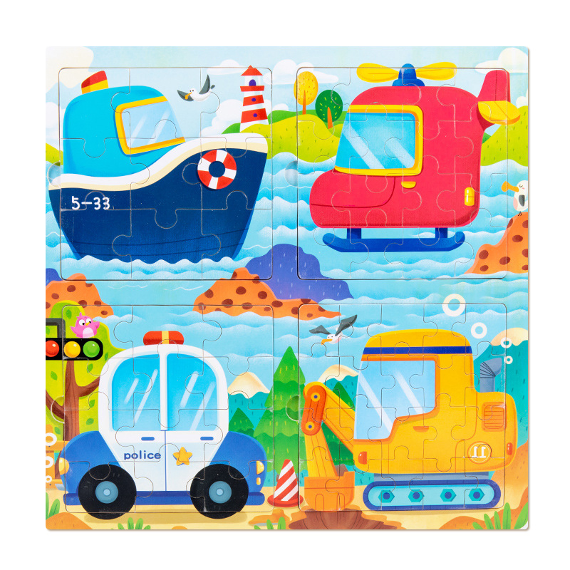 Safe Water Paint Wooden Animal Puzzle Toy for Kids Age 3+ Years Old