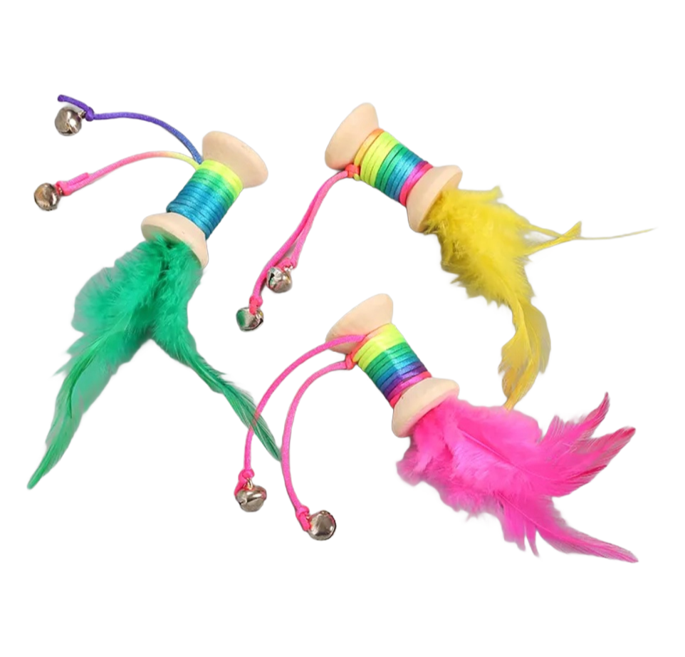 Bulk Supply of Assorted Color Cat Toys - Lightweight 14g Interactive Pet Plaything