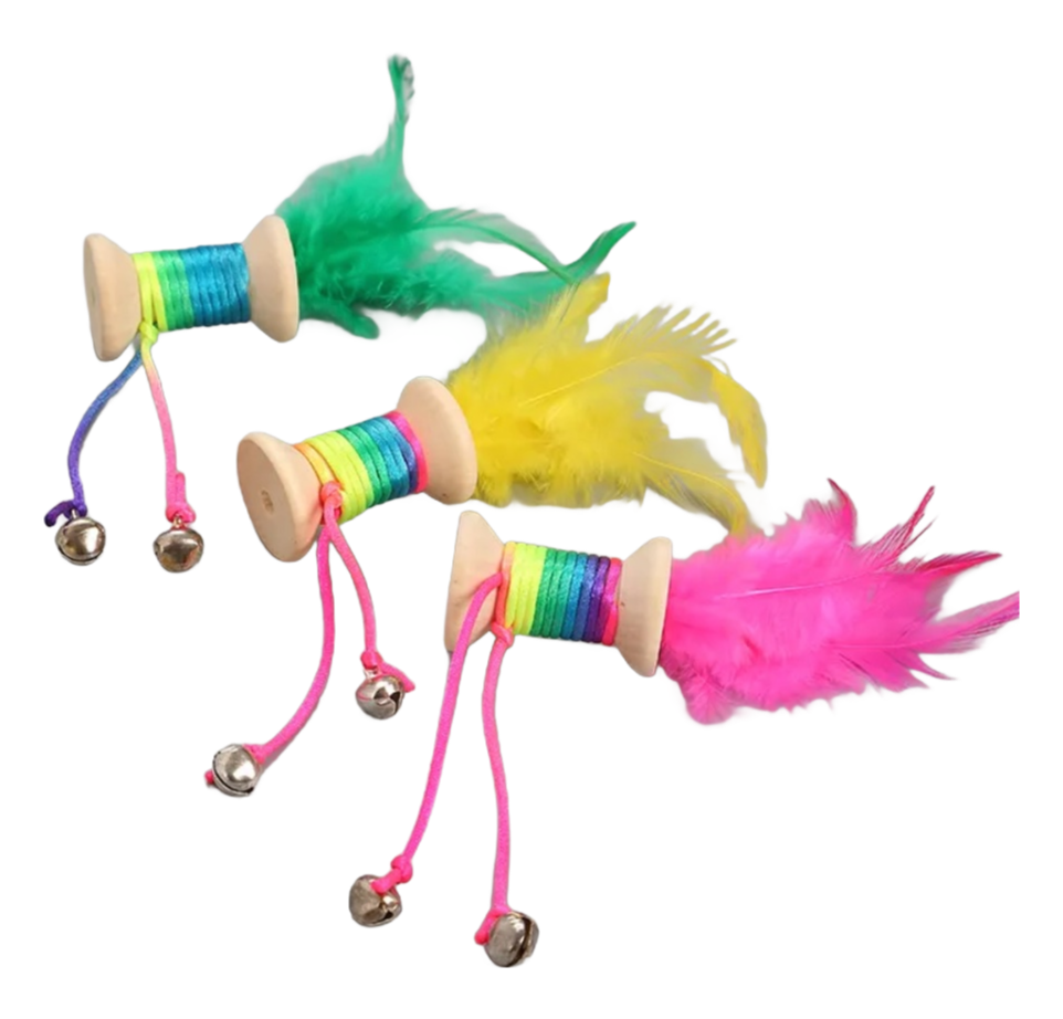 Bulk Supply of Assorted Color Cat Toys - Lightweight 14g Interactive Pet Plaything