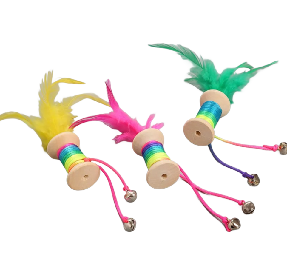 Bulk Supply of Assorted Color Cat Toys - Lightweight 14g Interactive Pet Plaything