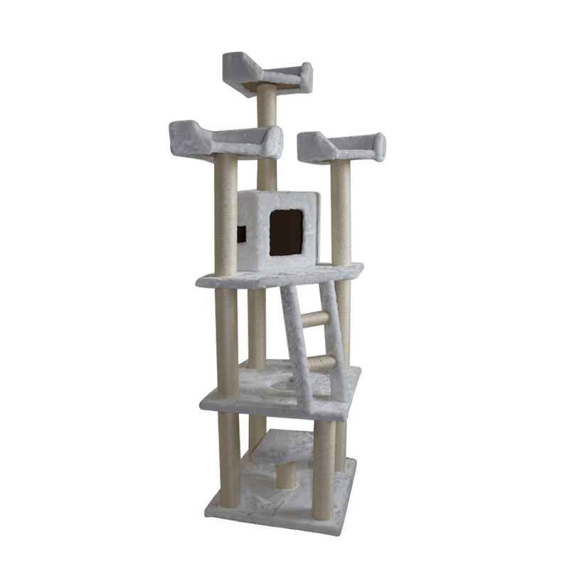 Wholesale Custom Large Cat Tree with Wood Frame and Plush Perches for Pet Stores
