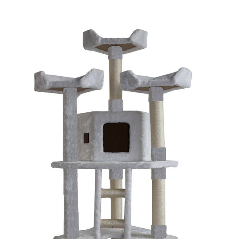 Wholesale Custom Large Cat Tree with Wood Frame and Plush Perches for Pet Stores