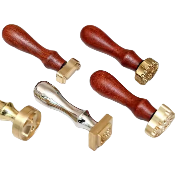Custom Luxury Ice Stamp for Cocktail Bars - Stainless Steel & Wooden Handle Design