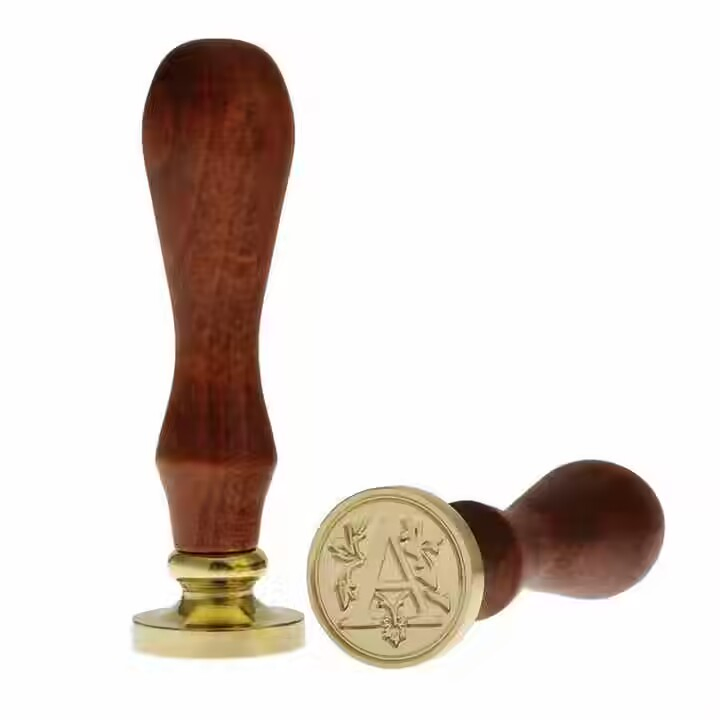 Custom Luxury Ice Stamp for Cocktail Bars - Stainless Steel & Wooden Handle Design