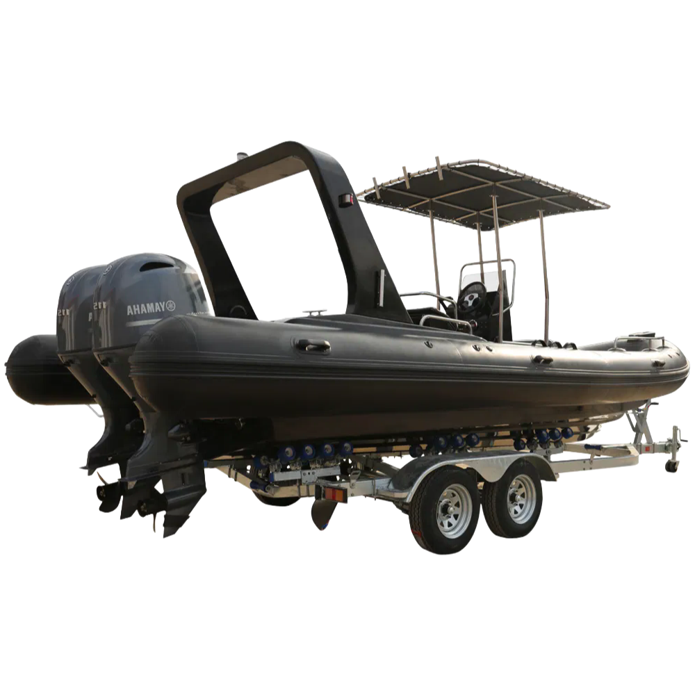 Professional Grade 7-Chamber V-Shape Fiberglass Hull RIB Boat with Yamaha Engine