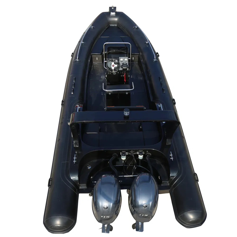 Professional Grade 7-Chamber V-Shape Fiberglass Hull RIB Boat with Yamaha Engine