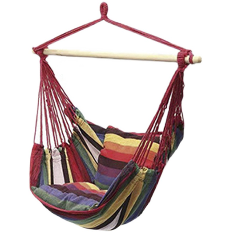 European Style Canvas Hammock Chair with Pine Wood Frame - Factory Direct Supply