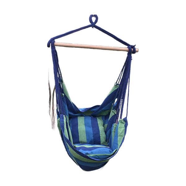 European Style Canvas Hammock Chair with Pine Wood Frame - Factory Direct Supply