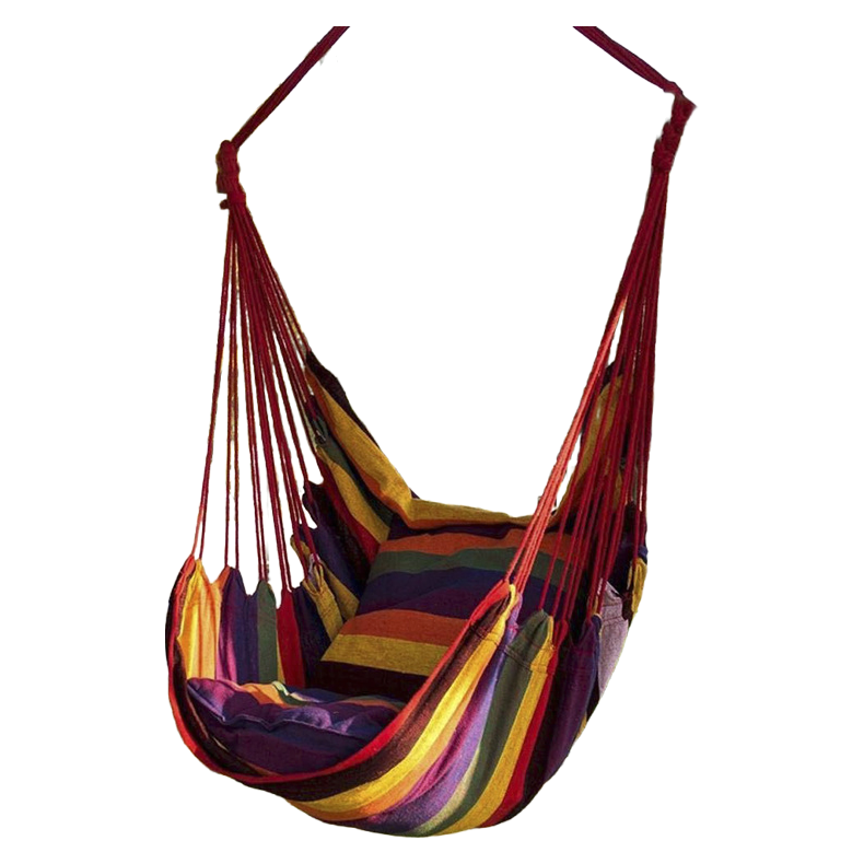 European Style Canvas Hammock Chair with Pine Wood Frame - Factory Direct Supply