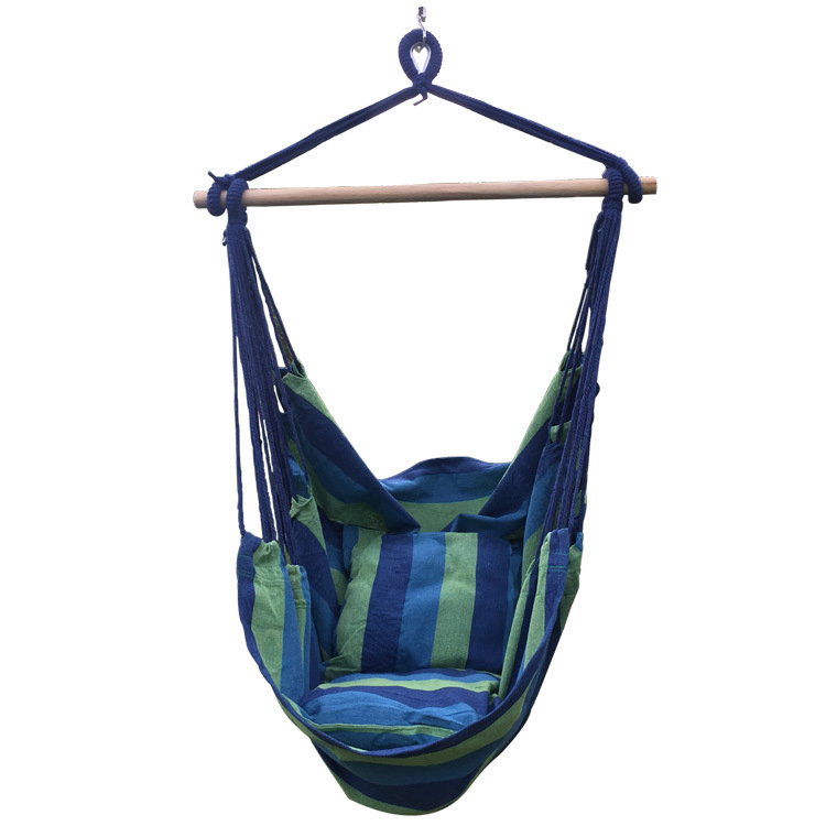 European Style Canvas Hammock Chair with Pine Wood Frame - Factory Direct Supply