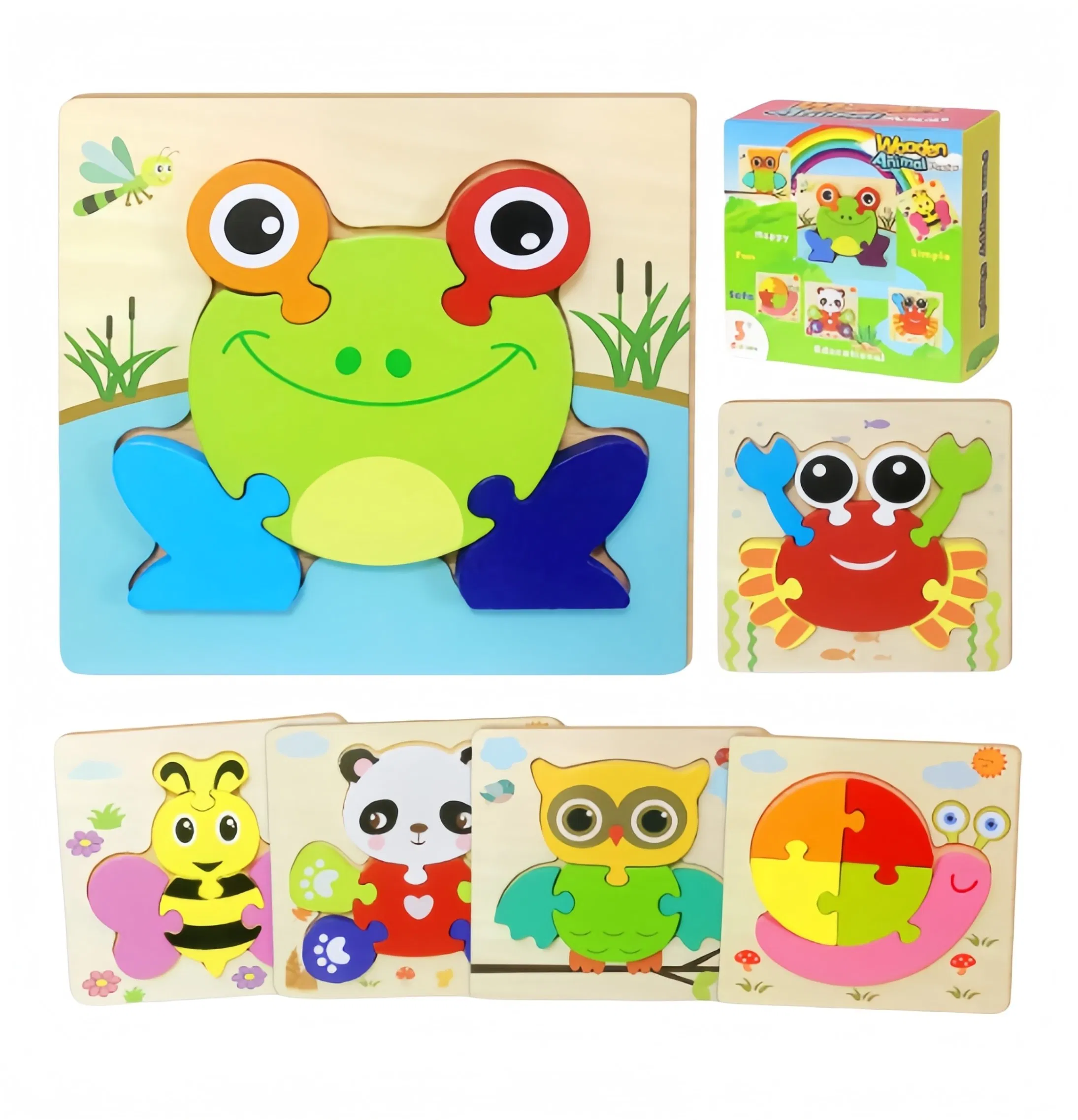 Custom Wooden Puzzle Toys for Kids - EN71/10P/CPC/GCC Certified