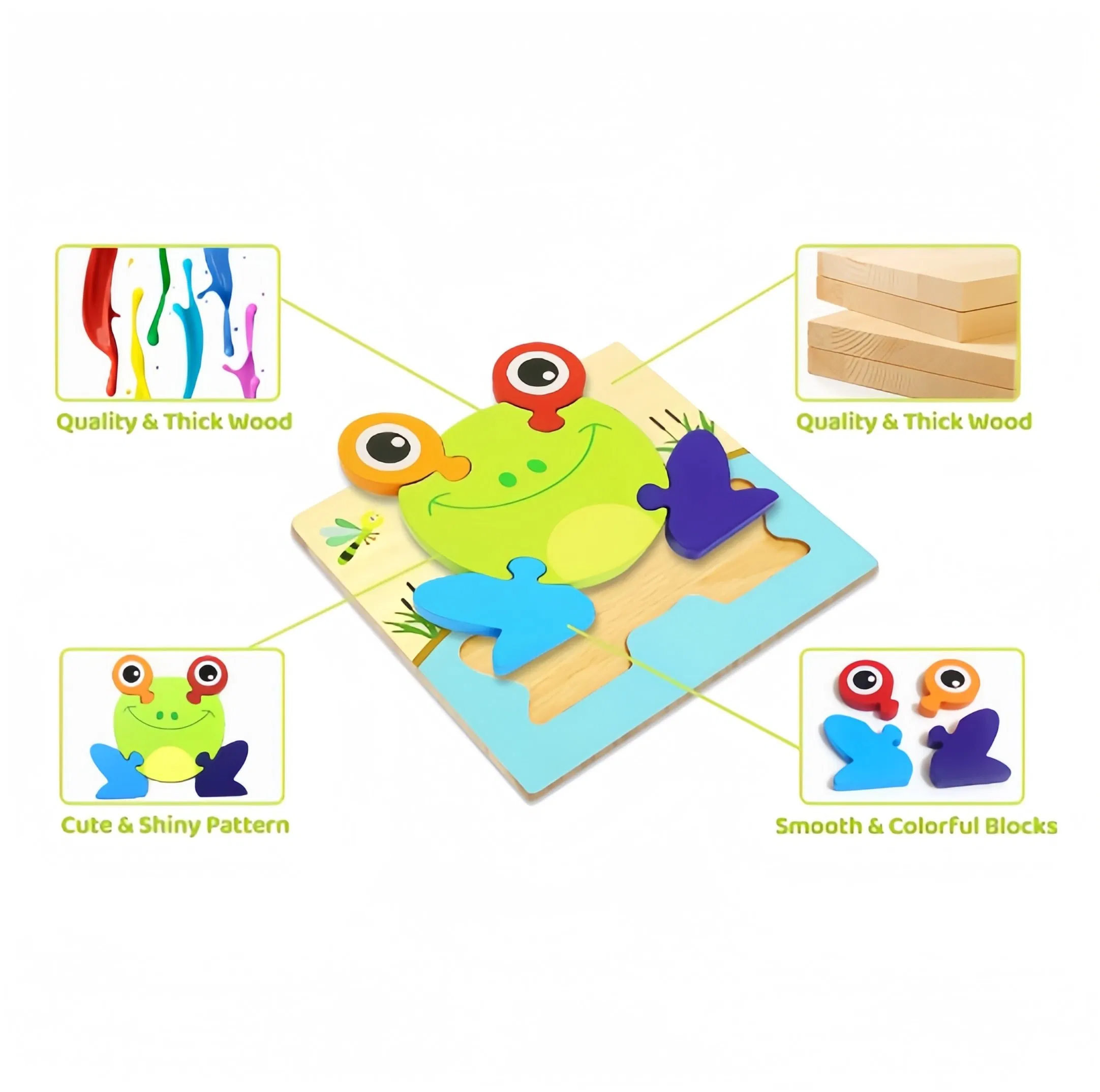 Custom Wooden Puzzle Toys for Kids - EN71/10P/CPC/GCC Certified