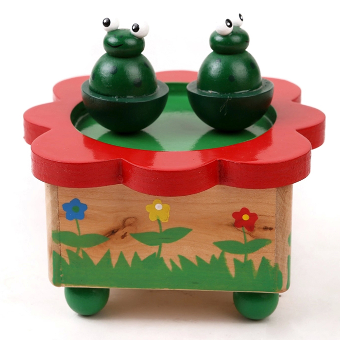 2015 Best Selling Wooden Music Box for Kids - Premium Children's Musical Toy with Rotating Animals W07B004