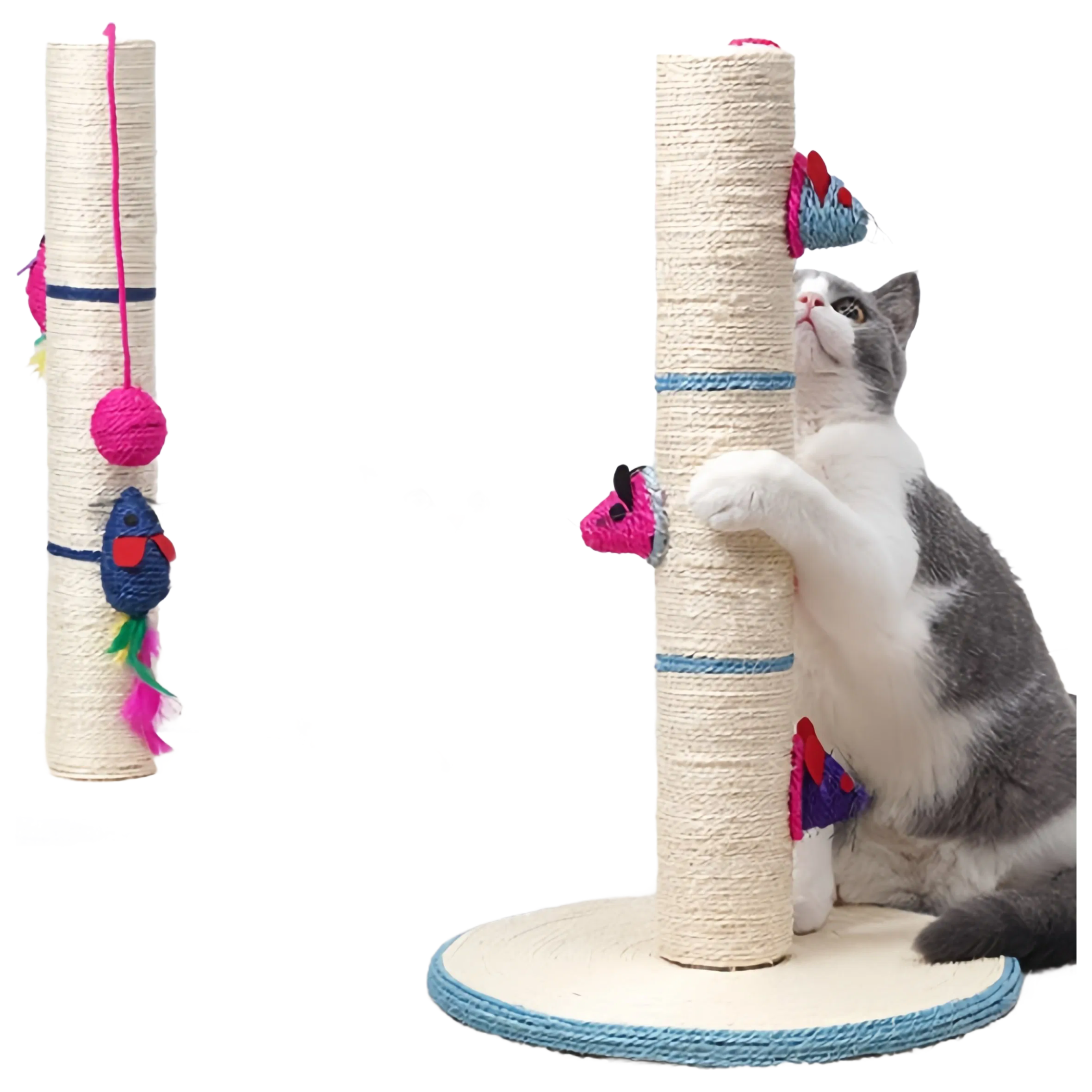Multi-Level Cat Tree with Scratching Posts, Plush Perches and Hanging Toys for Indoor Cats