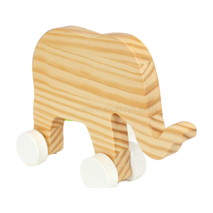Premium Wooden Elephant Toy W05B150 - Safe & Educational Animal Toy for Kids