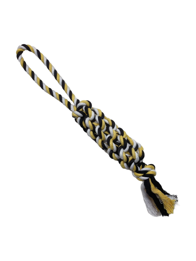 Eco-Friendly 100% Cotton Rope Dog Toy - Chewable Pet Dental Rope for Teeth Cleaning