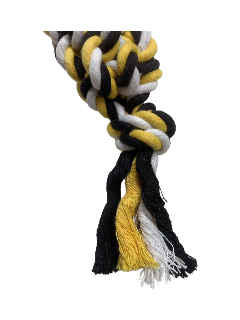 Eco-Friendly 100% Cotton Rope Dog Toy - Chewable Pet Dental Rope for Teeth Cleaning