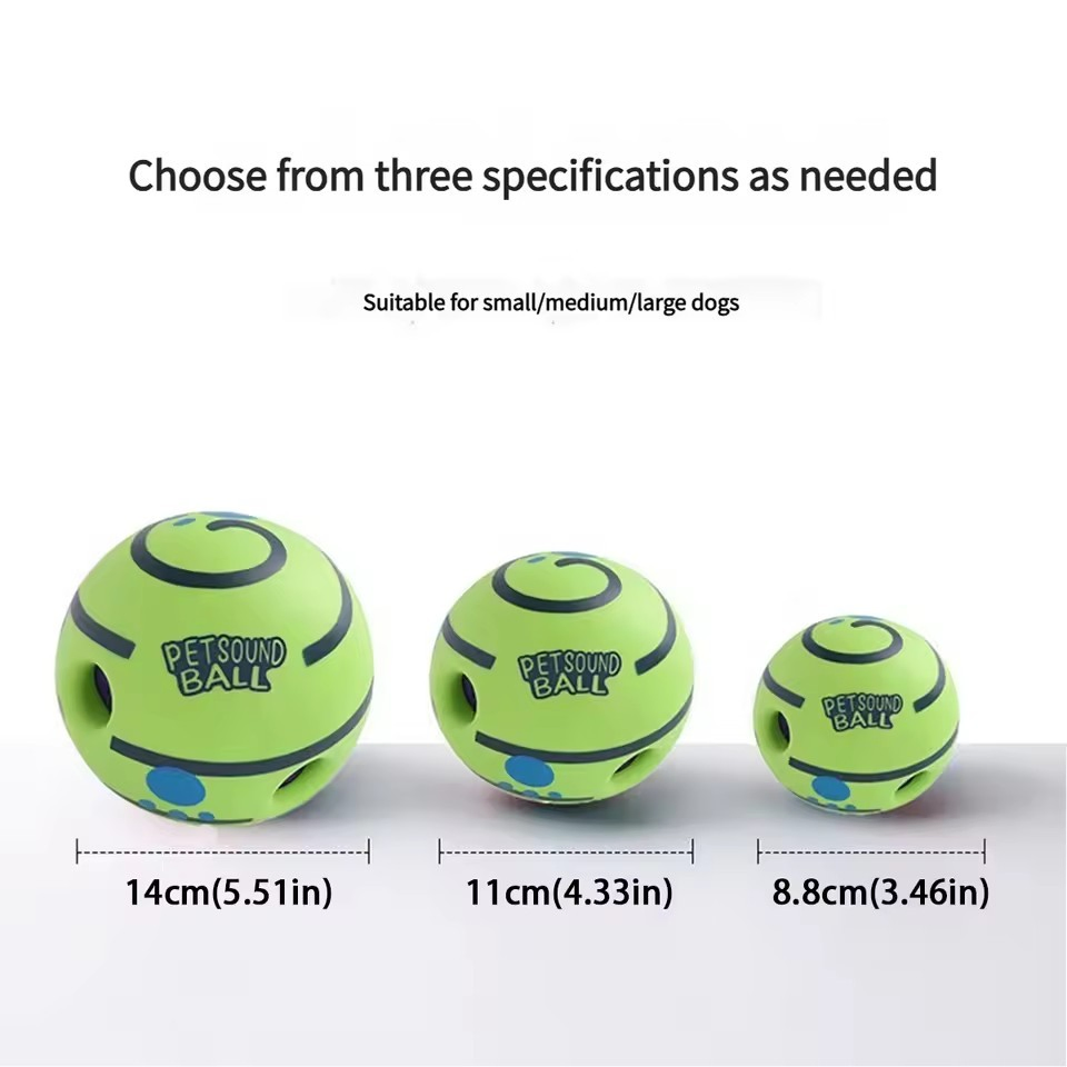 Durable Squeaky Dog Toys for Interactive Play - TPR Giggle Ball Pet Chew Toys