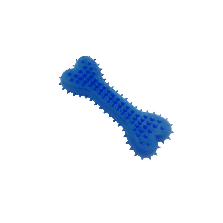 TPR Rubber Squeaky Dog Chew Toys - Durable Donut Bone Fetch Balls for Puppies & Aggressive Chewers