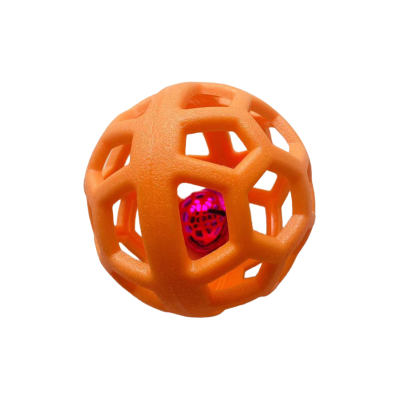 Natural Rubber Interactive Dog Chew Toy - Durable Pet Ball for Play & Teeth Cleaning