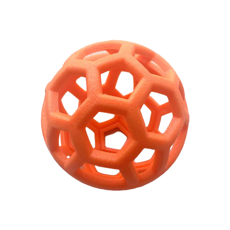 Natural Rubber Interactive Dog Chew Toy - Durable Pet Ball for Play & Teeth Cleaning