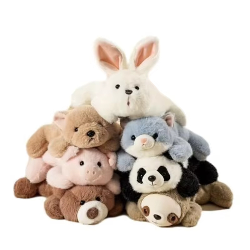 Wholesale 7PCS Pet Small Tummy Doll Cartoon Stuffed Animal Toys for Kids Gift