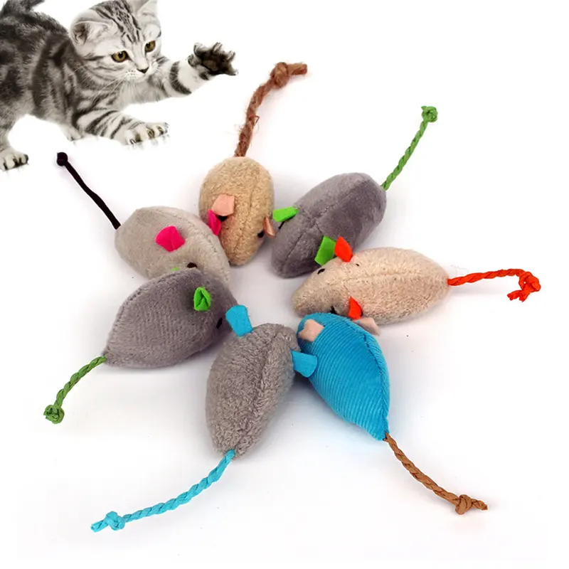 Bulk Order Sustainable Cat Toys - 10.5cm Soft Plush Mouse for Pet Playing