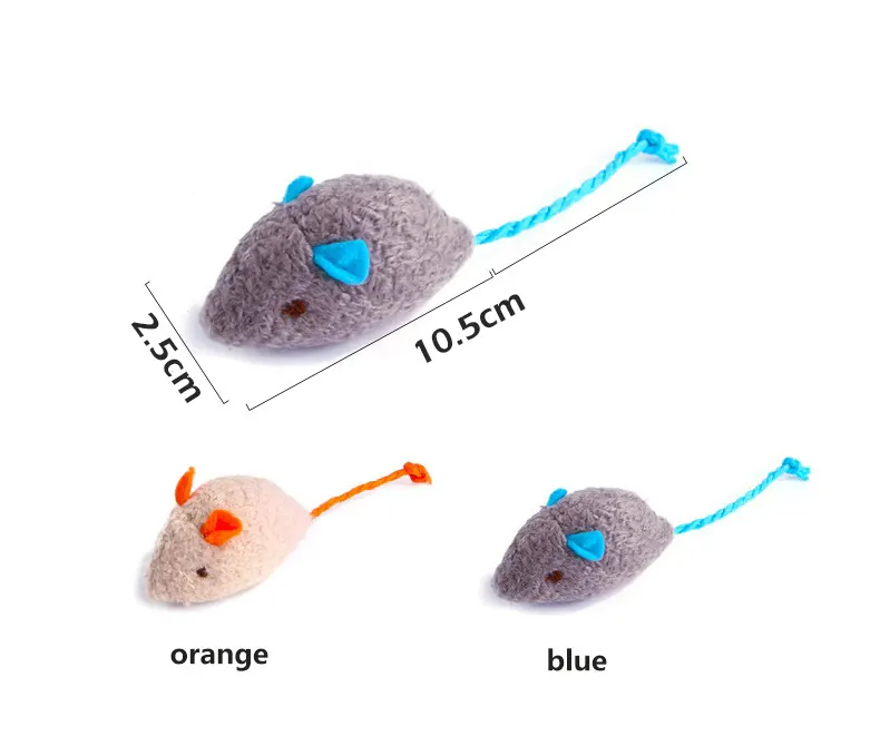 Bulk Order Sustainable Cat Toys - 10.5cm Soft Plush Mouse for Pet Playing