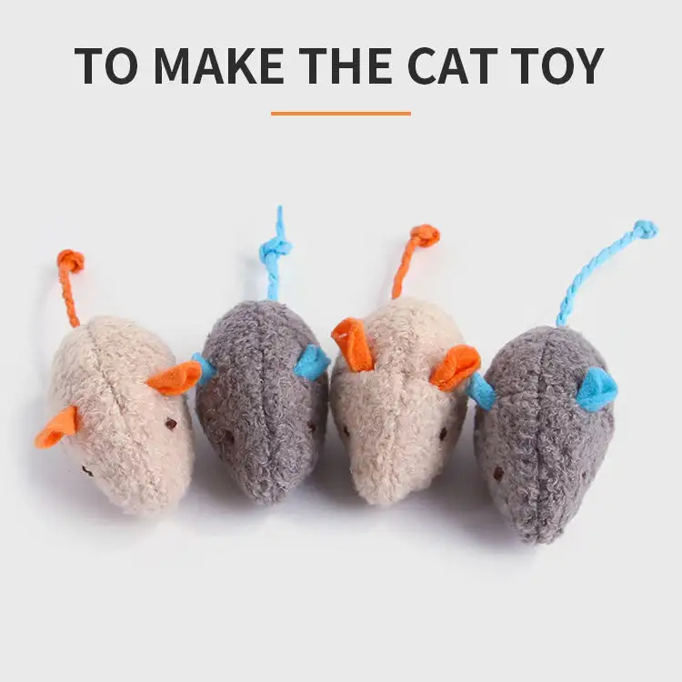 Bulk Order Sustainable Cat Toys - 10.5cm Soft Plush Mouse for Pet Playing