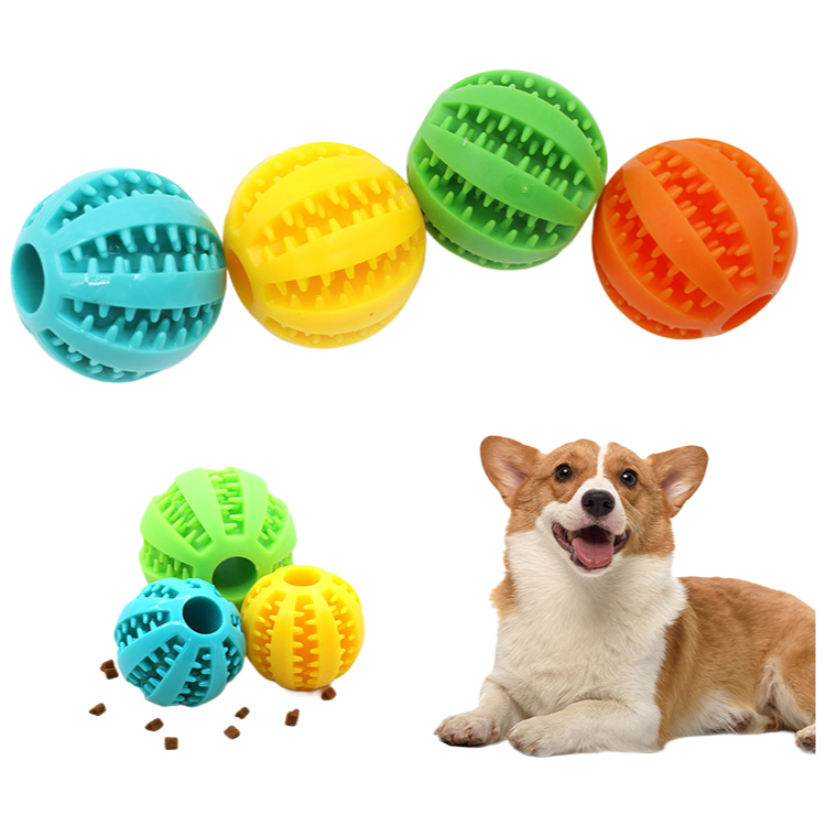 Bite-Resistant Non-Toxic Dog Teeth Cleaning Ball Toy in Various Colors for Wholesale Purchase