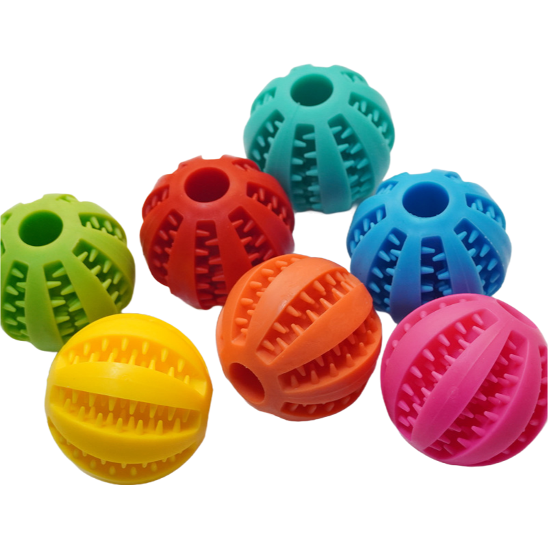 Bite-Resistant Non-Toxic Dog Teeth Cleaning Ball Toy in Various Colors for Wholesale Purchase